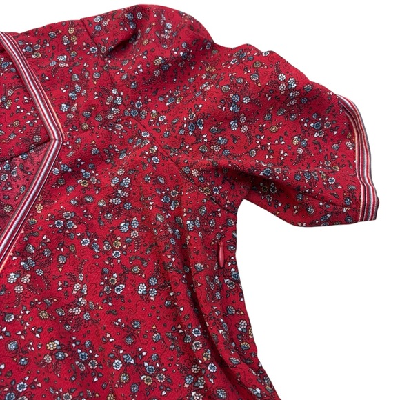 MAX STUDIO | Beautiful Red Floral Boho Tiered Dress size Small - Picture 9 of 12